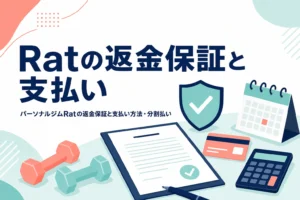 パーソナルジムRatの30日間全額返金保証と支払い方法・分割払いを紹介する記事のアイキャッチ